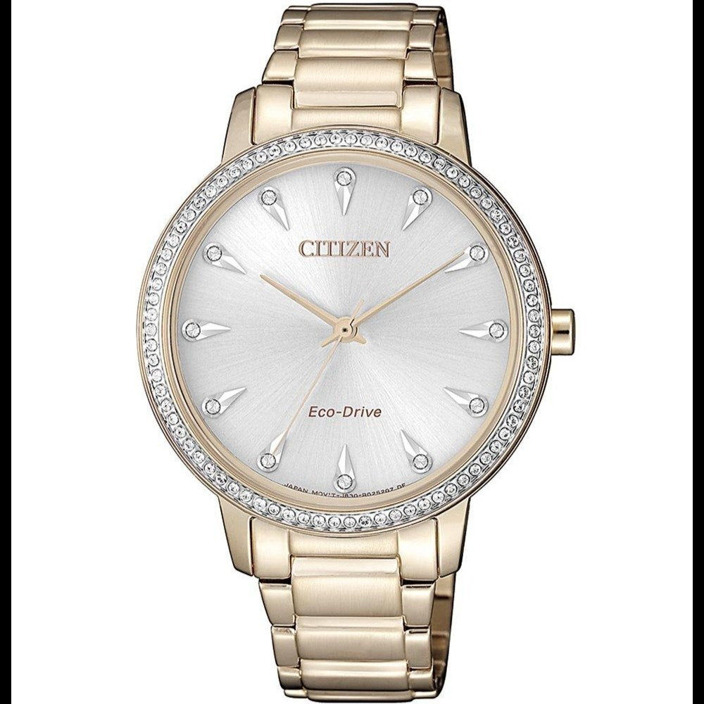 Citizen Ladies Eco-Drive Bracelet Rose Gold Plate Watch