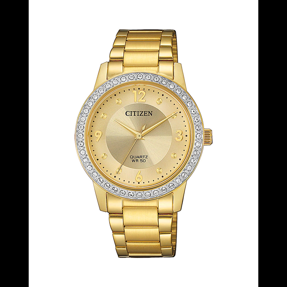 Citizen Ladies Gold Watch with Stones