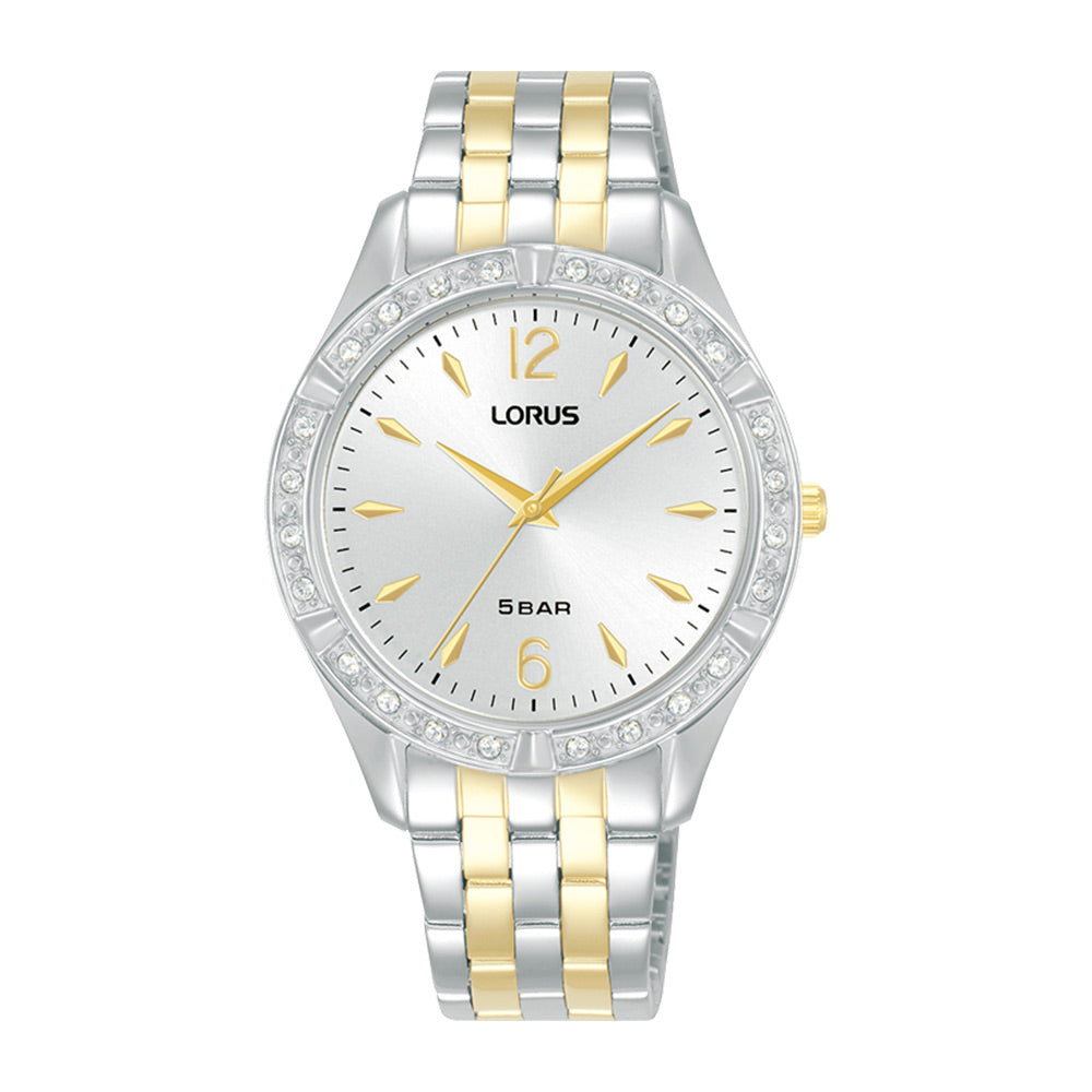 Lorus Ladies Two Tone Silver Dial Watch