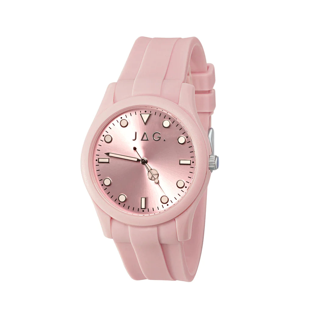 Youth JAG Watch Pink Dial With Pink Rubber Band