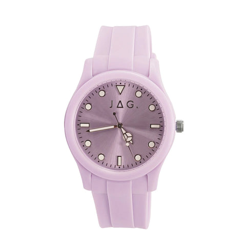 Youth JAG Watch Purple Dial With Lilac Rubber Band