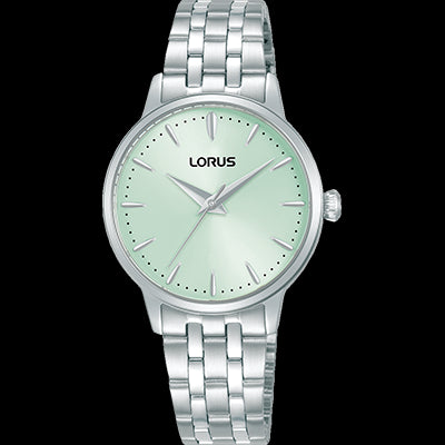 Ladies Lorus Stainless Steel Mint Coloured Dress Watch Dial