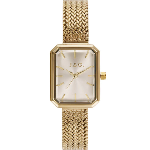 JAG Ladies "Balmain" Watch With Gold Dial And Gold Plated Case