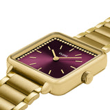 La Tetragone Wine Gold Stones/Gold Link Watch