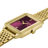 Fluette Double Strap Gold Link/Wine Watch