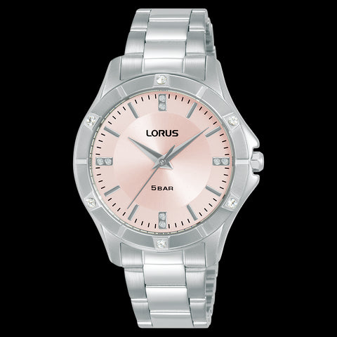 Lorus Ladies Steel Pink Dial Dress Watch