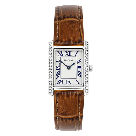 Sekonda Ladies Colette Stone Set Strap Watch With Roman Numerals