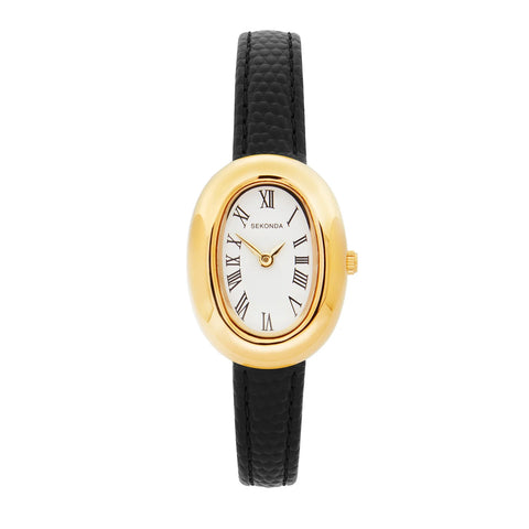 Sekonda Ladies Bellamy Gold Plated Oval Watch With Strap