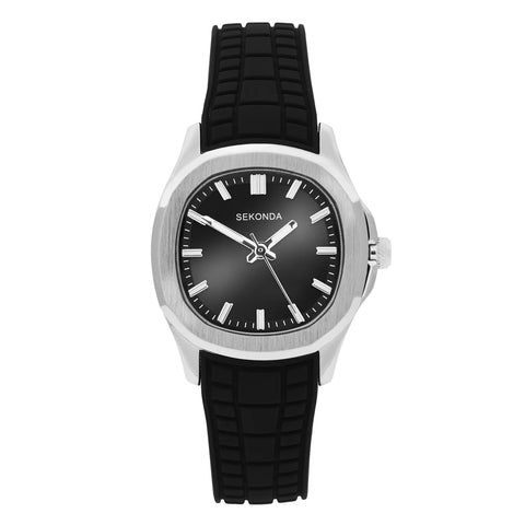 Sekonda Ladies Octaire Watch With Black Silicone Strap