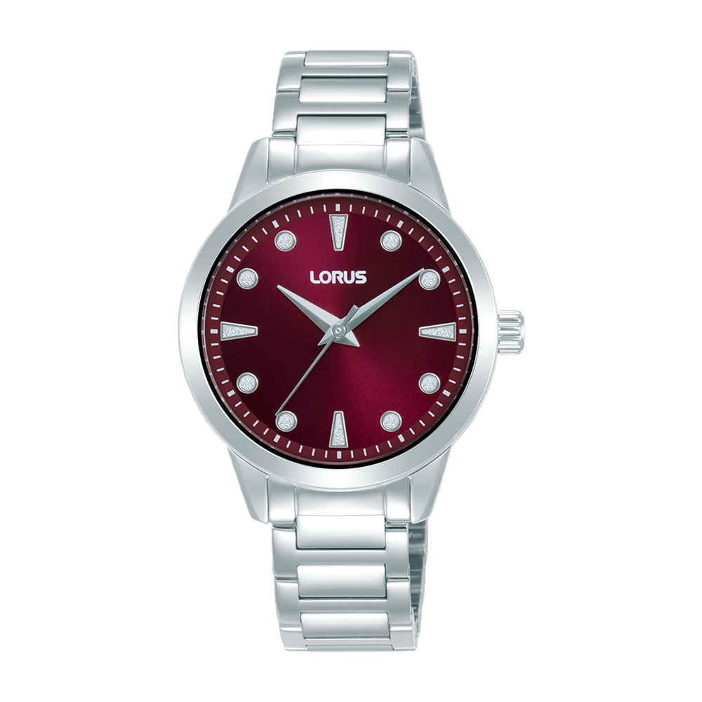 Lorus Ladies Watch With Burgundy Dial