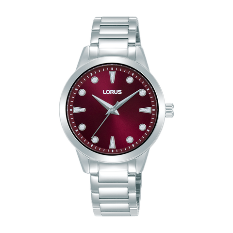 Lorus Ladies Watch With Burgundy Dial