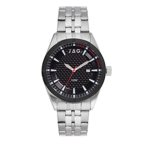 JAG Mens "Forster" Black 42Mm Dial Stainless Steel Watch