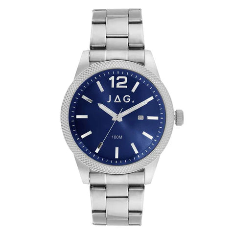 JAG Mens "Apollo" Watch With Blue Dial And Stainless Steel Case
