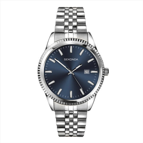 Sekonda Mens "King Navy" Watch With Stainless Steel Case