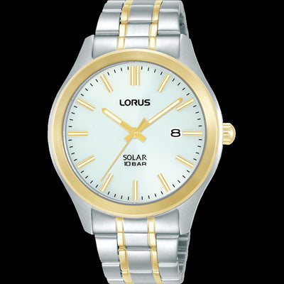 Lorus Mens 2Tone Solar Dress Watch 100WR