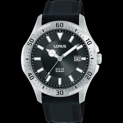 Lorus Mens Stainless Steel Solar Sports Watch