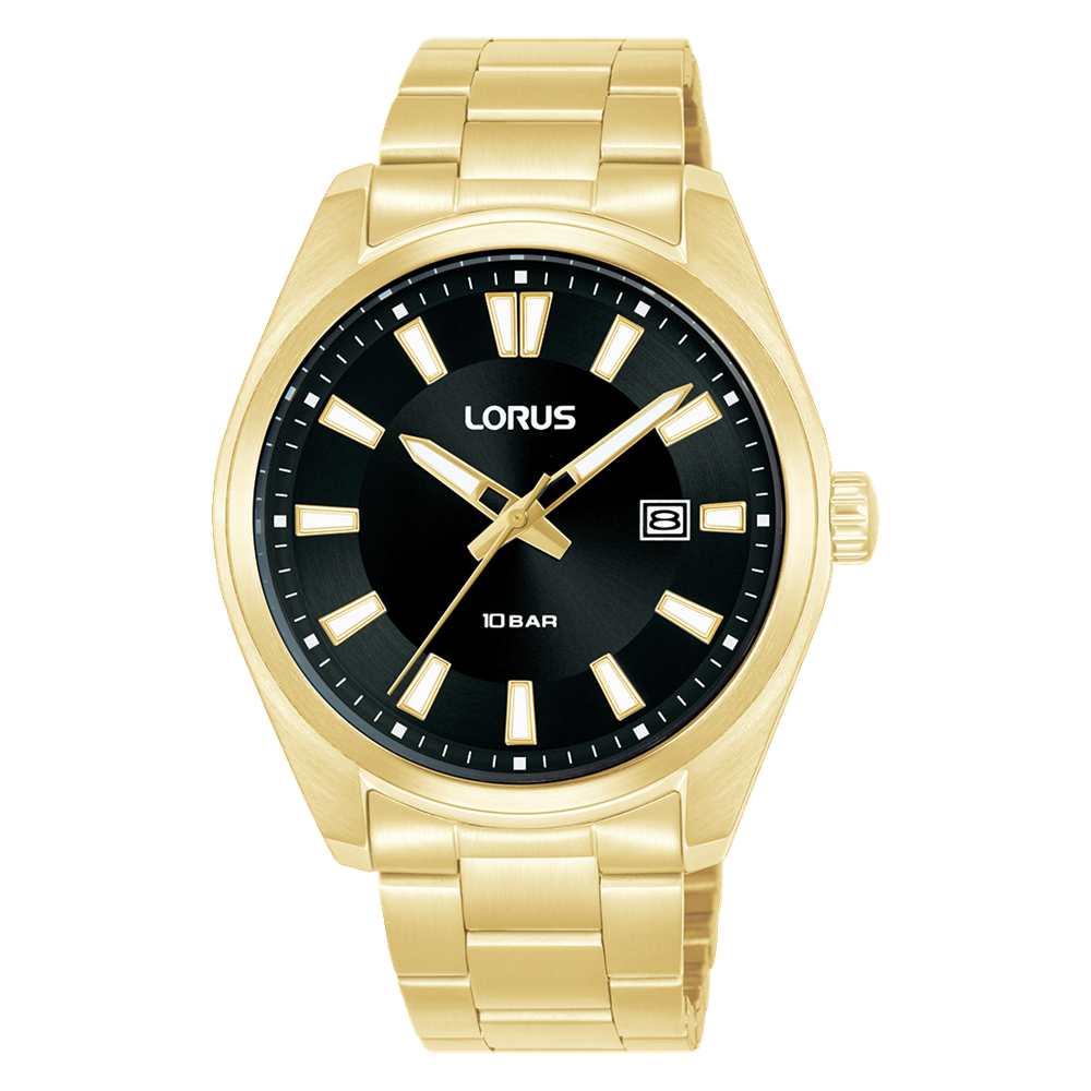 Lorus Mens Gold Plated Sports Analogue Watch