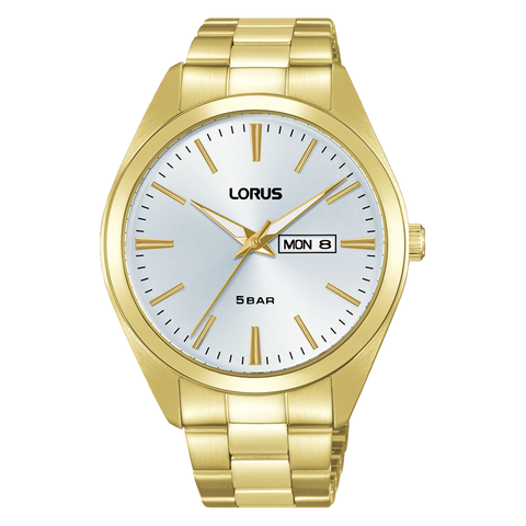 Lorus Mens Gold Plated Analogue Watch