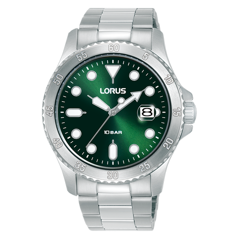 Lorus Mens Sports Analogue Watch With Green Dial