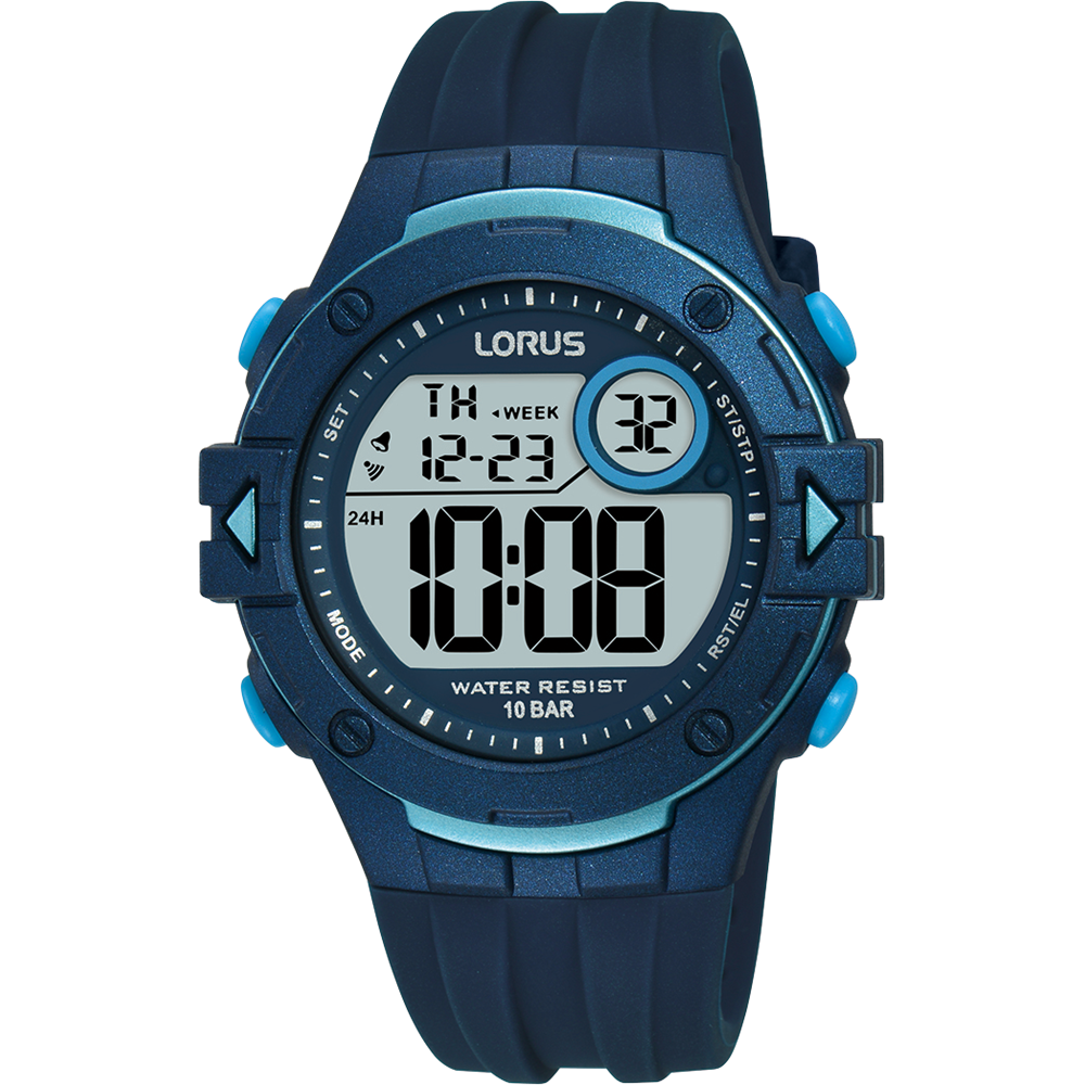 Lorus Mens Blue Digital Watch