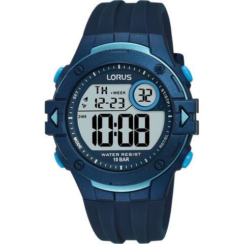 Lorus Mens Blue Digital Watch