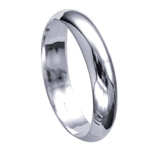 Sterling Silver 5mm Wide Solid Half Round Wedder