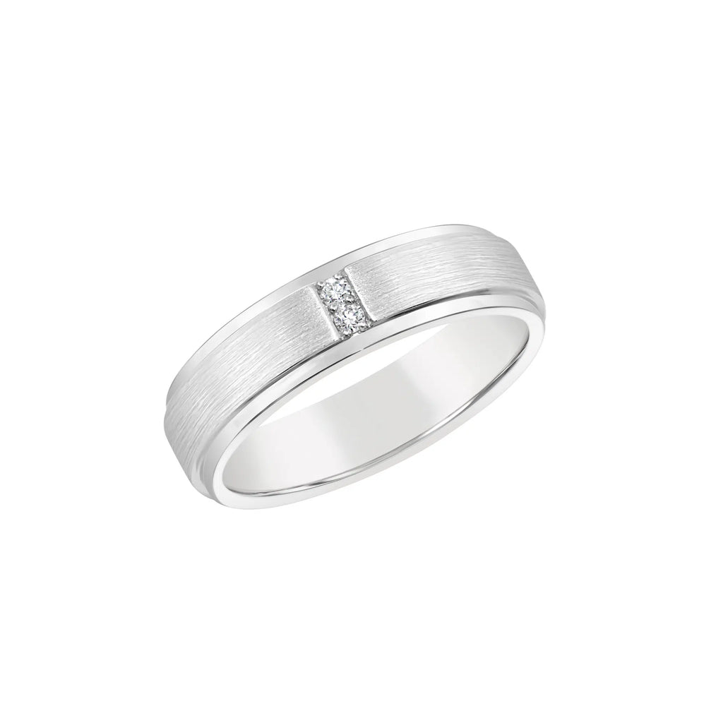 Sterling Silver Lab Grown Diamond Gents Ring