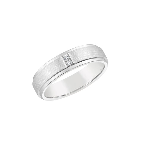 Sterling Silver Lab Grown Diamond Gents Ring