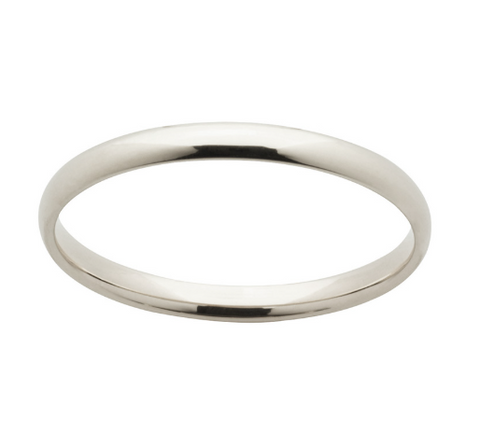 Sterling Silver 2.5mm Ladies Wedding Band