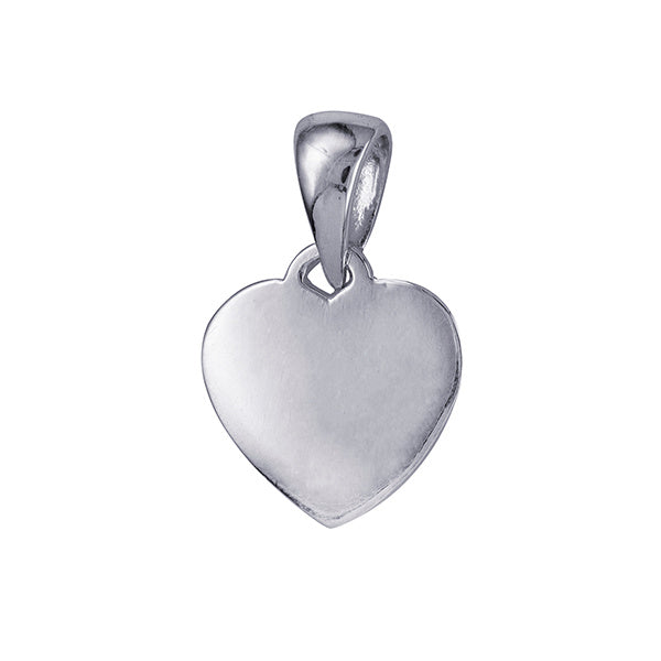 Sterling Silver Heart Shaped Engravable Pendant