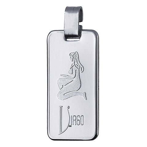 Sterling Silver Rectangle Zodiac - Virgo