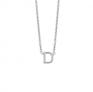 Sterling Silver 'D' Initial Necklace