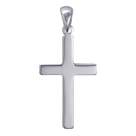 Sterling Silver Small Plain Cross Pendant