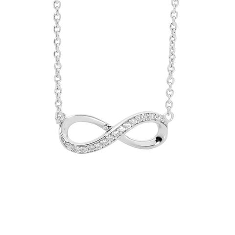 Sterling Silver Cubic Zirconia Infinity Pendant