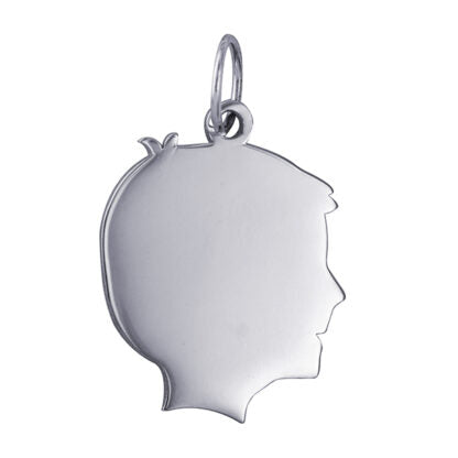 Sterling Silver Boy Silhouette Pendant