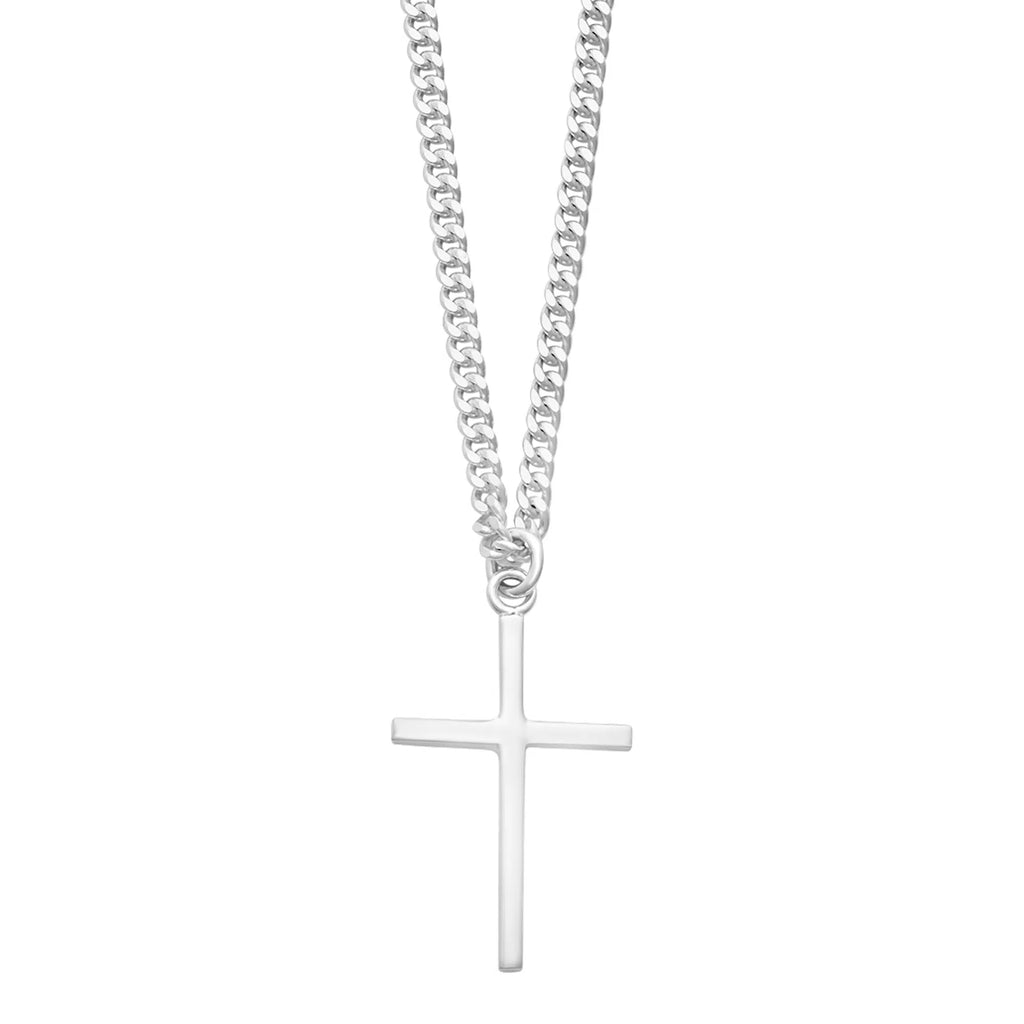 Sterling Silver Cross On A Sterling Silver Chain