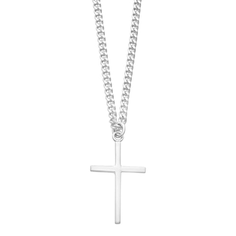 Sterling Silver Cross On A Sterling Silver Chain