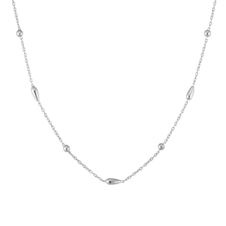 Sterling Silver Teardrop Fine Chain Necklace