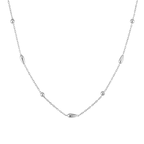 Sterling Silver Teardrop Fine Chain Necklace