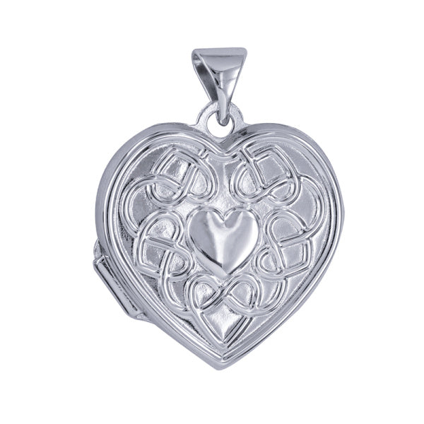 Sterling Silver Celtic Designed Heart Locket