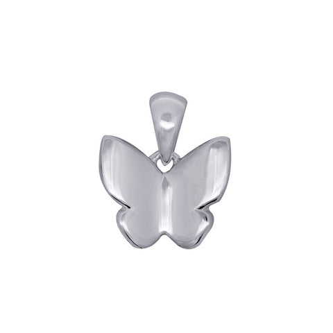 Sterling Silver Plain Butterfly Pendant