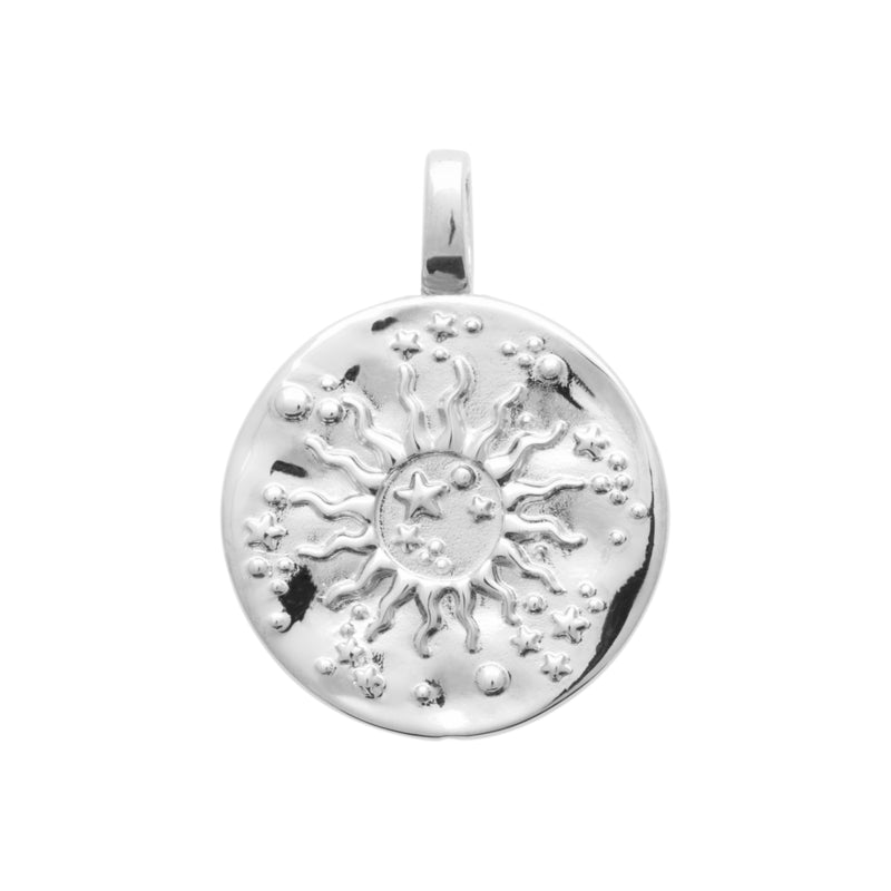 Sterling Silver Sun Disc Pendant
