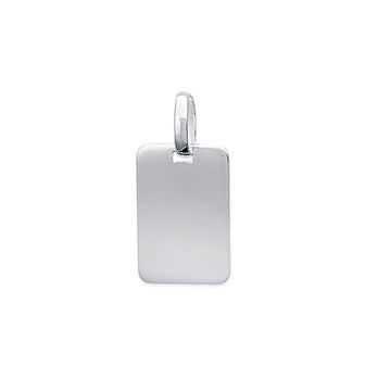 Sterling Silver Rectangle Tag Pendant