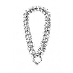 Sterling Silver Fancy Roller Bracelet with Euro Clasp