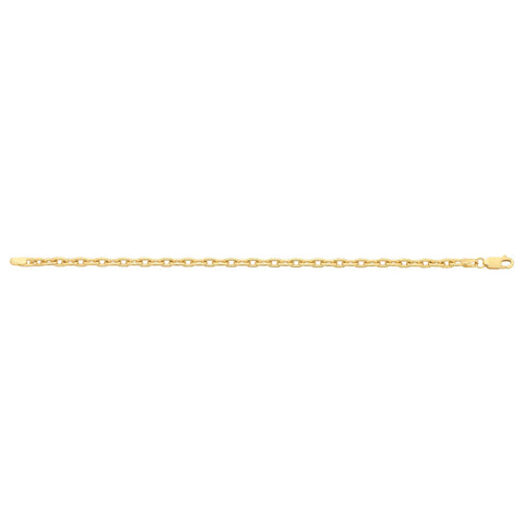 9ct Yellow Gold Silver Filled Cable Bracelet