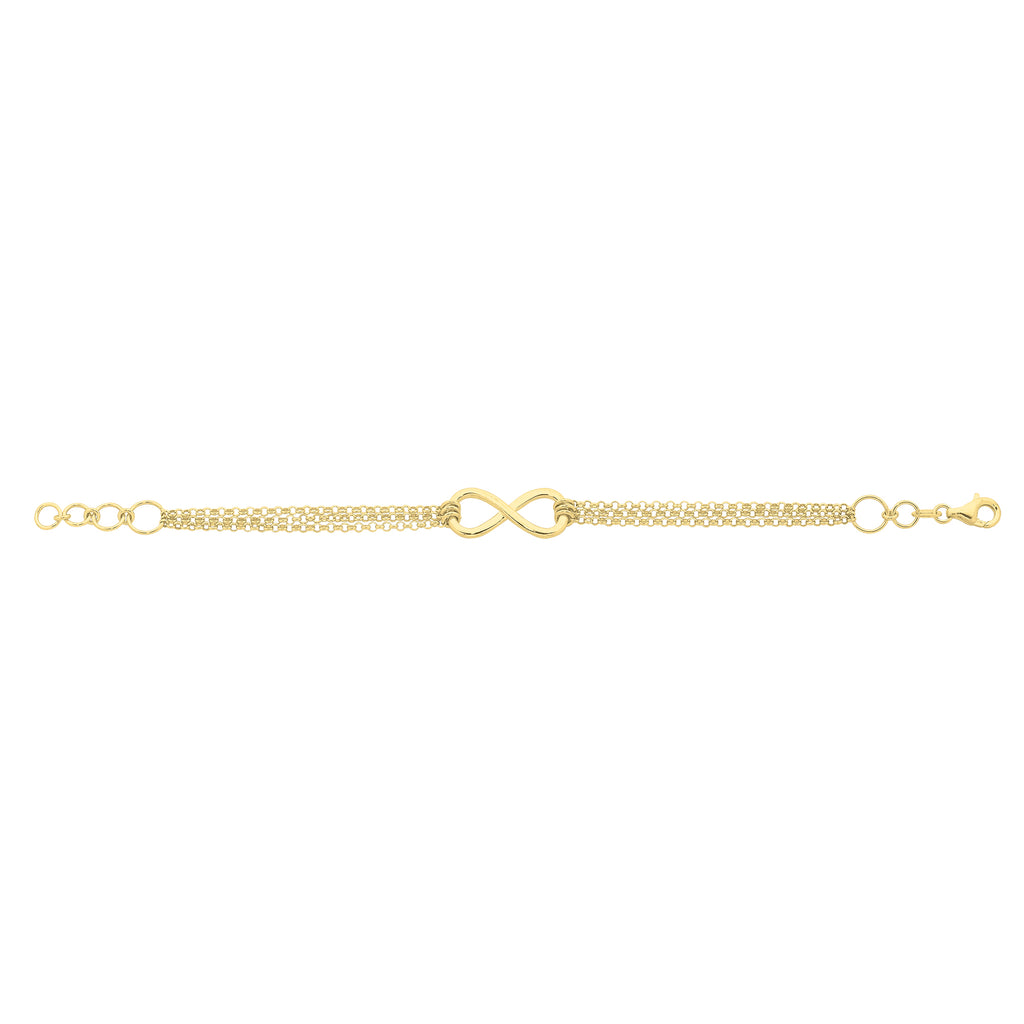 Sterling Silver Gold-Plated Infinity Bracelet