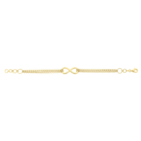 Sterling Silver Gold-Plated Infinity Bracelet