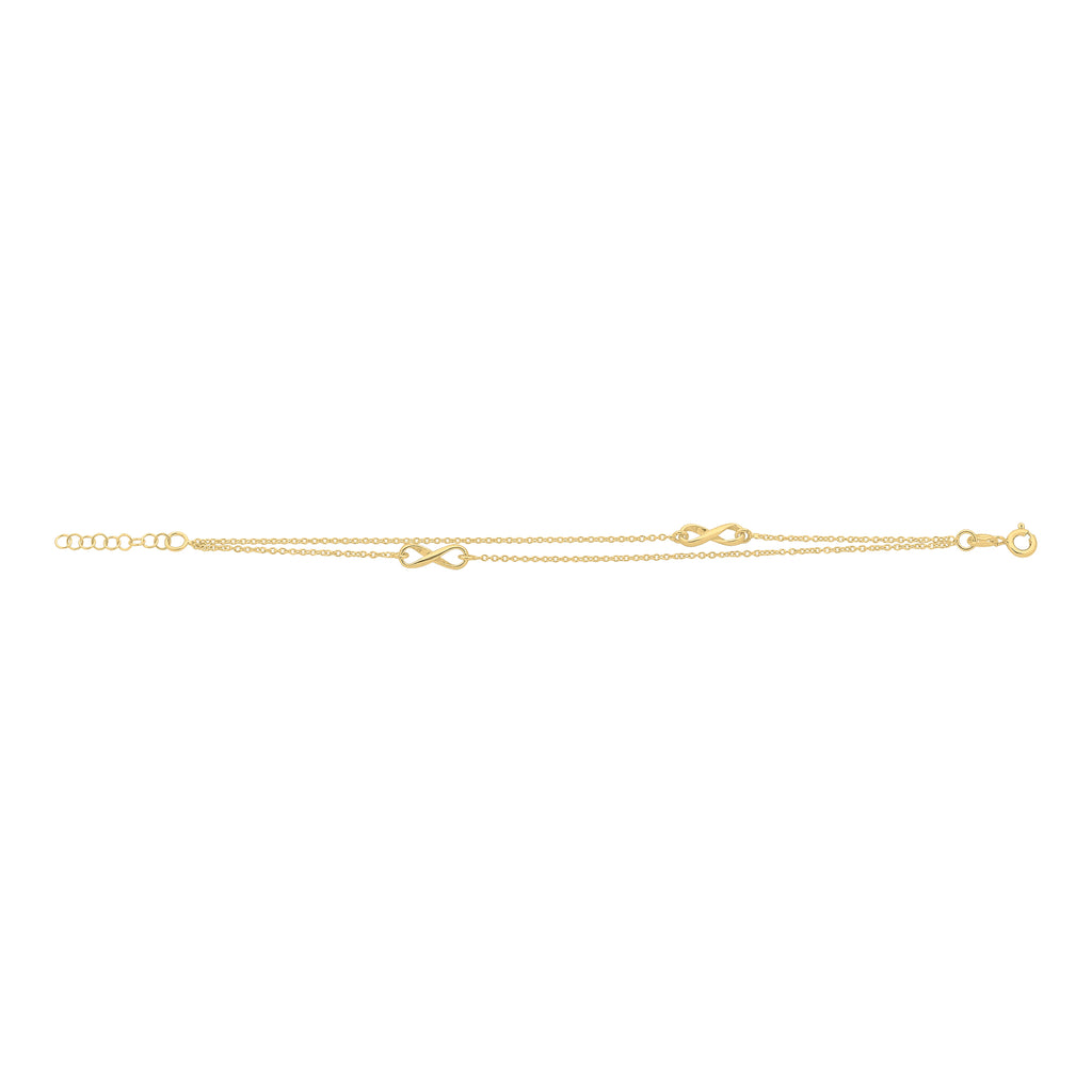 Sterling Slver Gold-Plated Infinity Bracelet