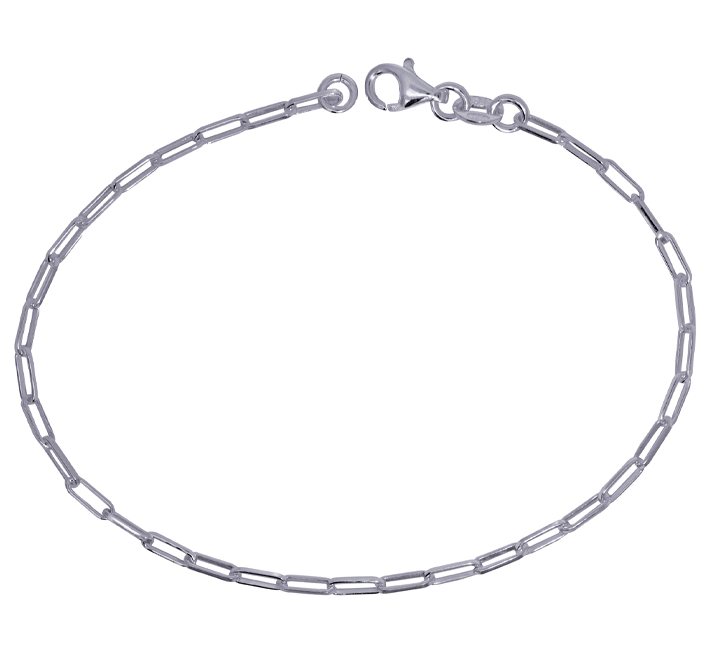 Sterling Silver Paperclip Link Bracelet