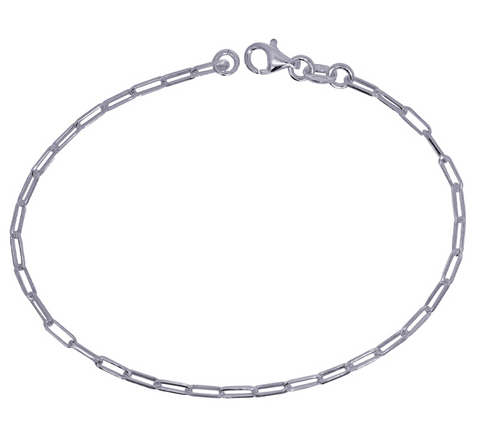 Sterling Silver Paperclip Link Bracelet